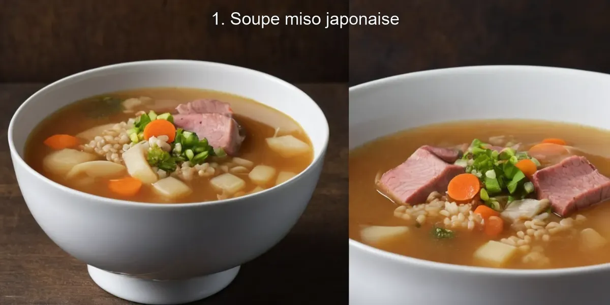 1. Soupe miso japonaise