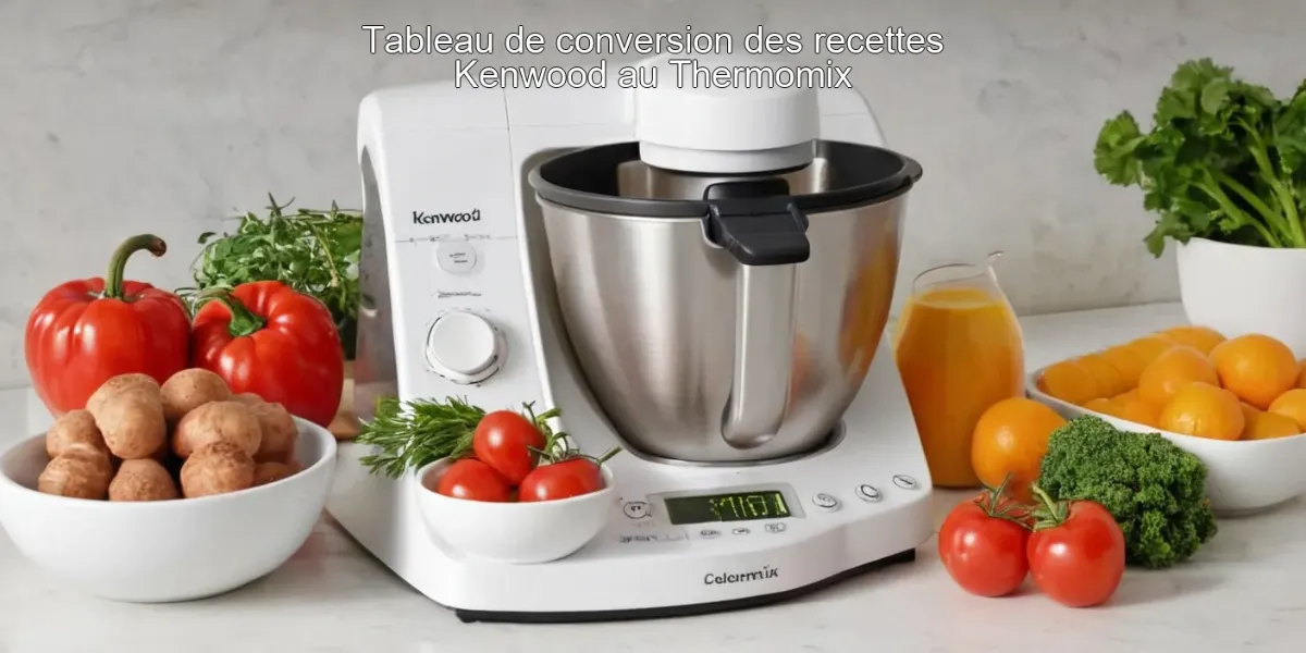 Tableau de conversion des recettes Kenwood au Thermomix