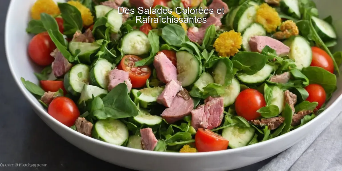 Des Salades Colorées et Rafraîchissantes