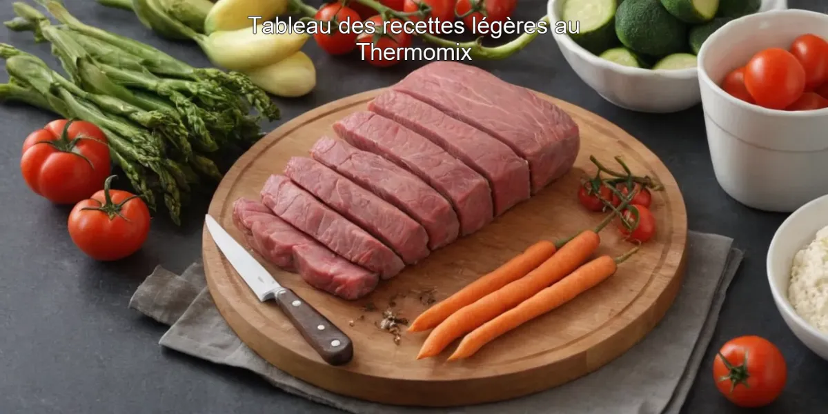 Tableau des recettes légères au Thermomix