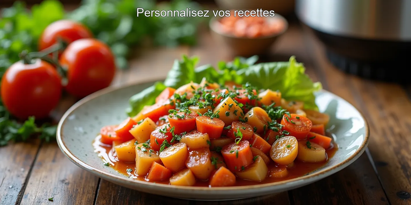 Personnalisez vos recettes