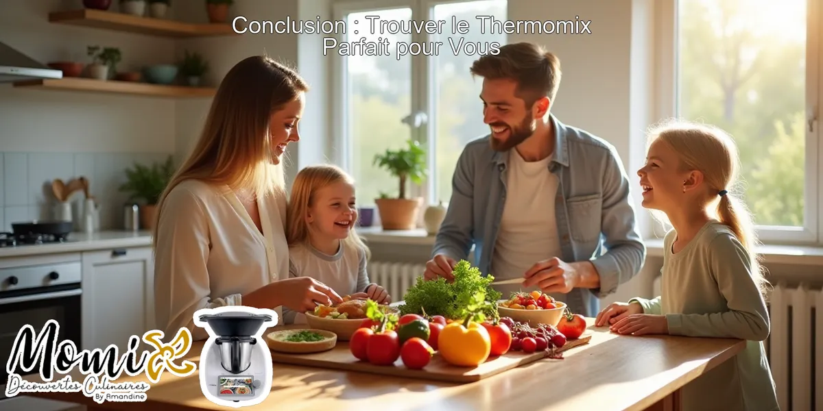 Conclusion : Trouver le Thermomix Parfait pour Vous